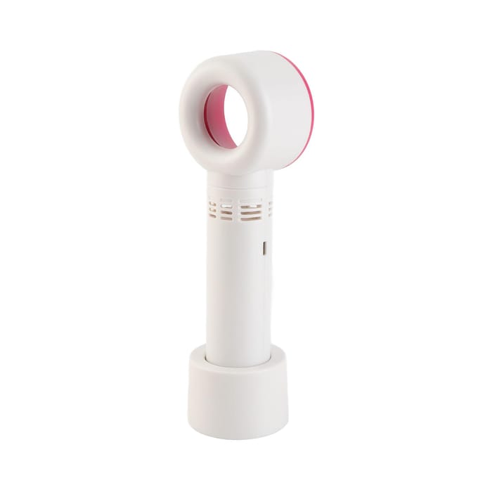 Handventilator zonder bladen, USB oplaadbaar, 2000mAh, veilige koeling, wimperdroger, ventilator voor in de salon, wit groen
