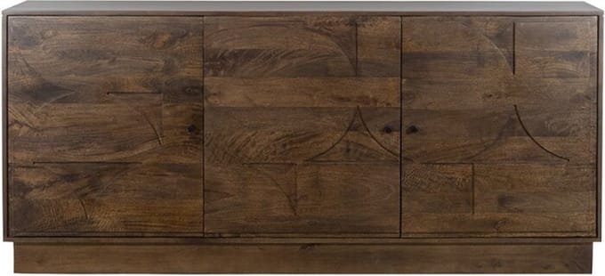 Dressoir Kaapstad mangohout 180x40x80 cm - Walnoot