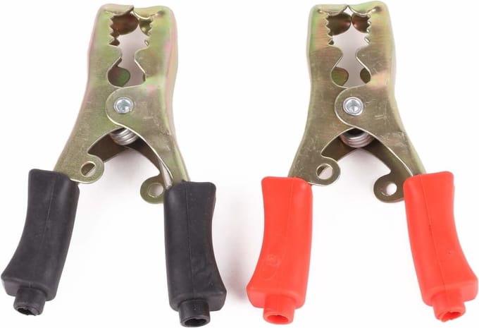 Dragon-Tools Acculaadklem - Krokodilklem - 40A - Gegalvaniseerd - Rood/Zwart