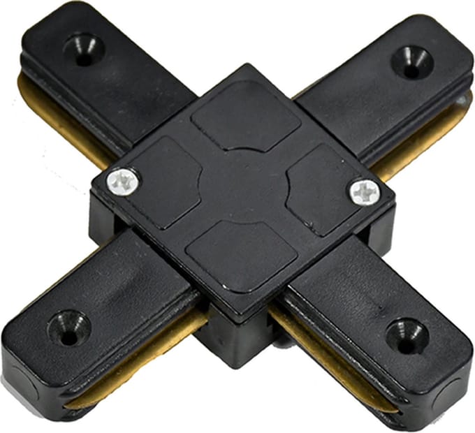 Ledl Trackrails X-Vorm Koppelstuk 1 Fase Zwart