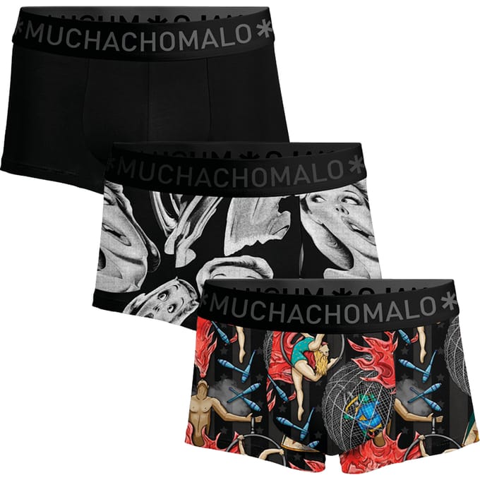 Muchachomalo Heren Trunks - 3 Pack - Maat S - 95% Katoen - Mannen Onderbroek