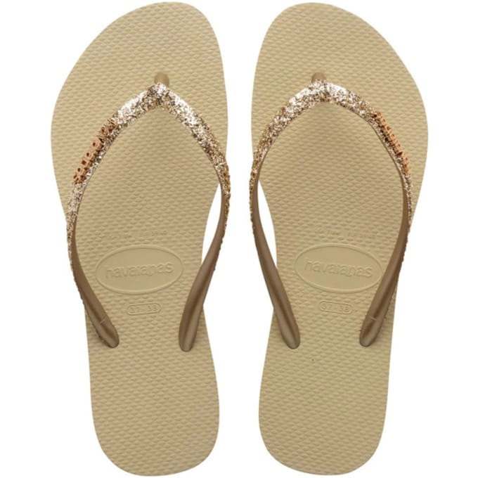 Havaianas Slim Slippers en Sandalen Dames - Beige - Maat 35/36 - Plastic