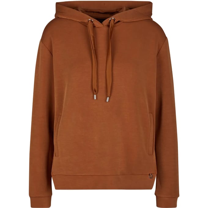 Dames Fluide met Glinsterende Capuchon Sweatshirt met Italiaanse Zakken COMMA