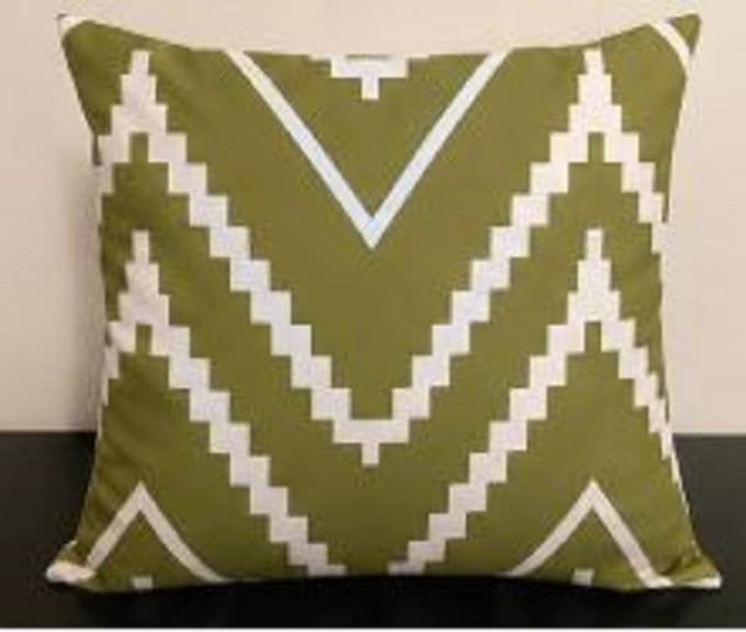 Nordic Geometry Collection Kussenhoes – Olive Green Edition - 45x45 cm