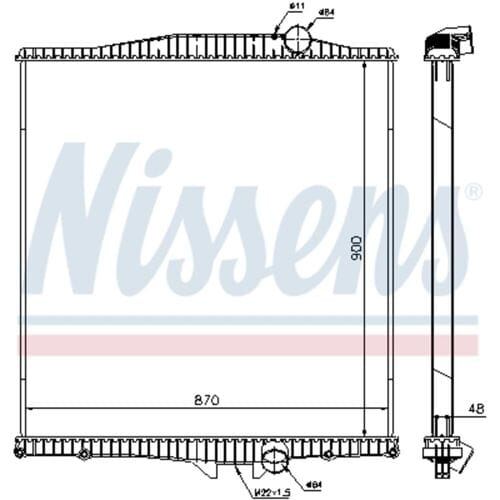 Radiator, motorkoeling NISSENS 654620