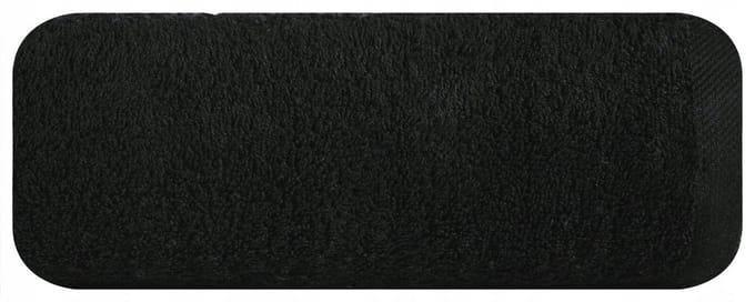 Zwarte Badhanddoek Katoen Fijn Geweven 50x100 cm