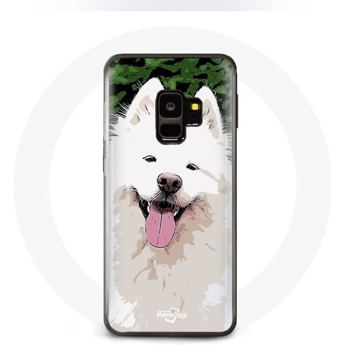 Samsung Galaxy S9 hoesje Wit Samojeed hondenras wit