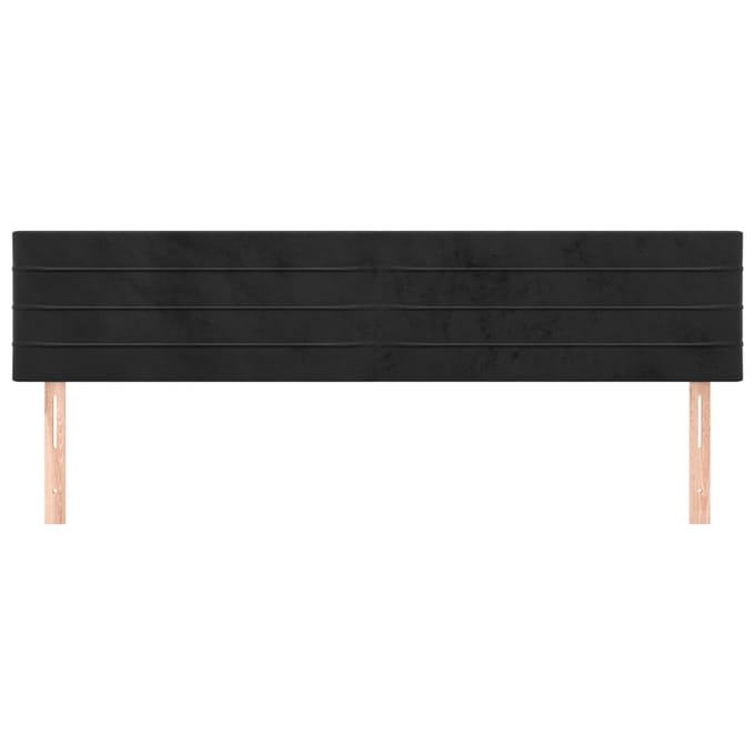vidaXL - Hoofdborden - 200x5x78/88 - cm - fluweel - zwart