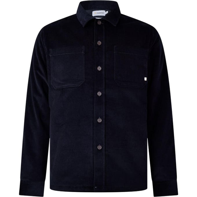 Farah Heren Corduroy Overhemd (Marine)