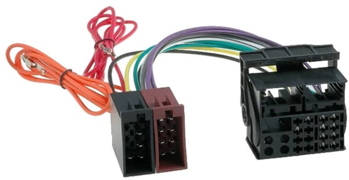 ISO naar Volkswagen Quadlock kabel - 16-pins - Voor fabrieksradio - 0,15 meter