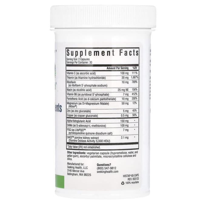 Seeking Health, Histamine Nutriënt, 60 Capsules