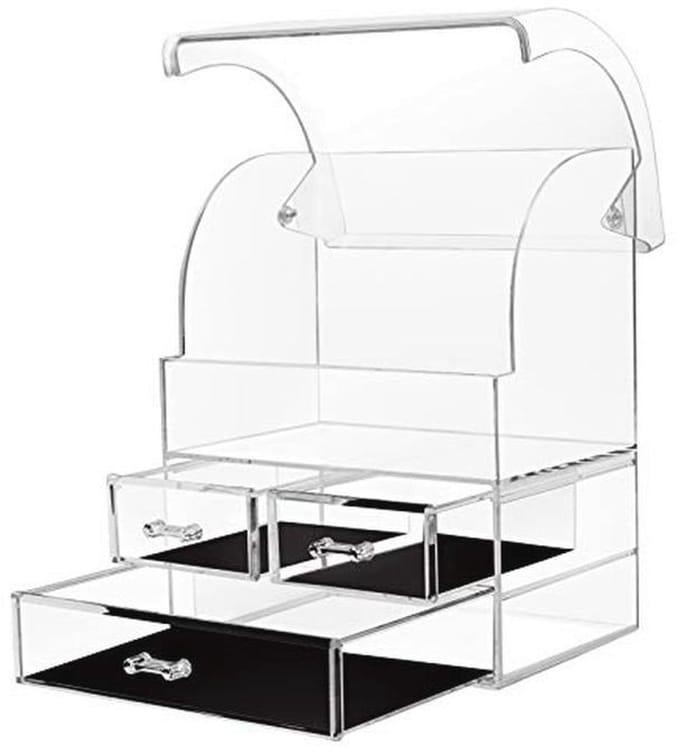 Cosmetische make-up organizer met deksel en grote capaciteit
