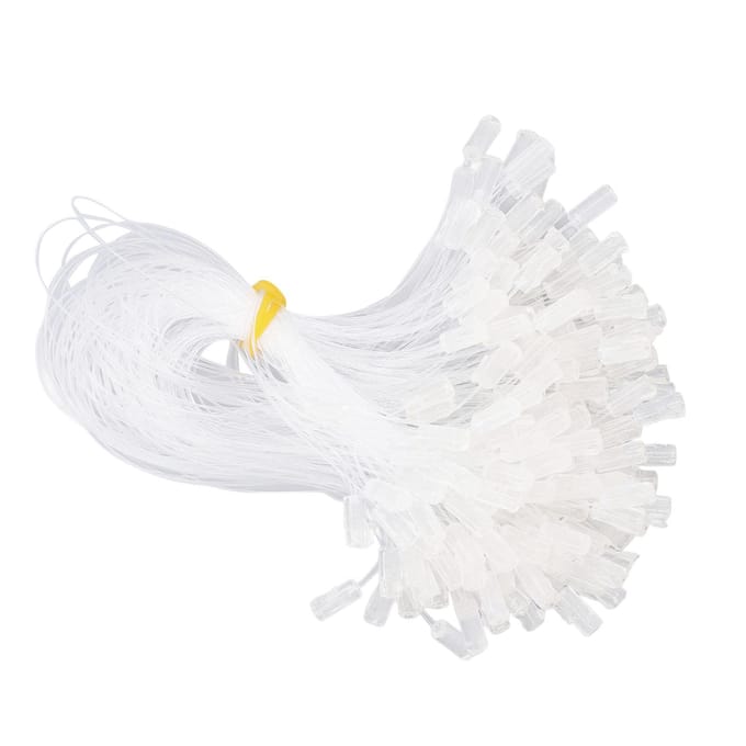 200 stuks Onzichtbare Vislijn Elastisch Draad voor Hairextensions Transparant Sterk Hechtend Haar white