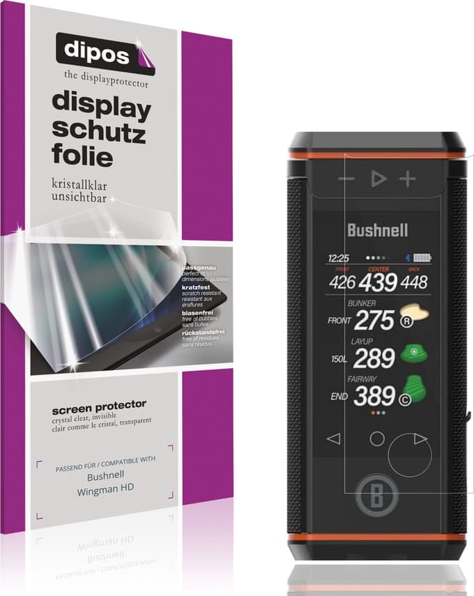 dipos – 4x Beschermfolie geschikt voor Bushnell Wingman HD | Krasbestendige & heldere Screenprotector Ultra-Thin