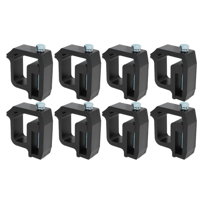 16 stuks Laadbakdeksel Montageklemmen Camper Shell Clips Vervanging voor Chevy Silverado 1500 black