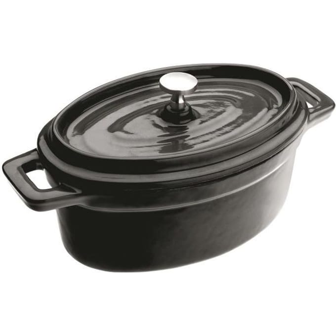 Ibili 726015N Mini Cocotte Ovaal Zwart 15x10x6 cm zwart
