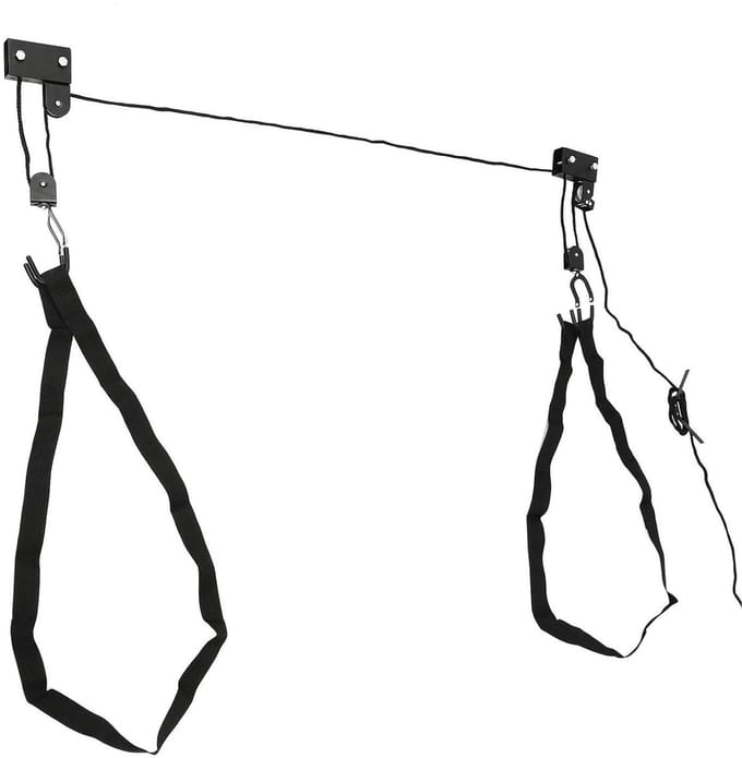 Takelsysteem Set - Takel Lift - Opslag Ruimte Maximaliseren - Afneembaar Ontwerp - 57 kg Capaciteit - Zwart