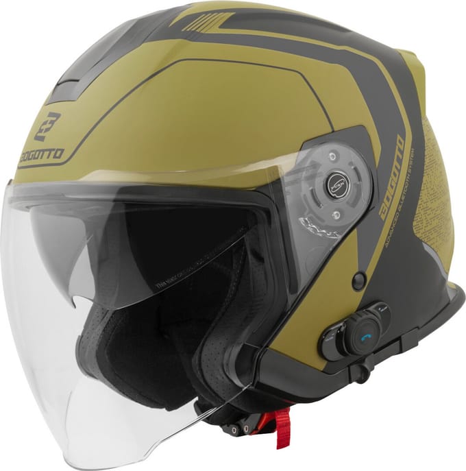 Bogotto H586 BT Illus Zwart Goud Bluetooth Jethelm - Helm