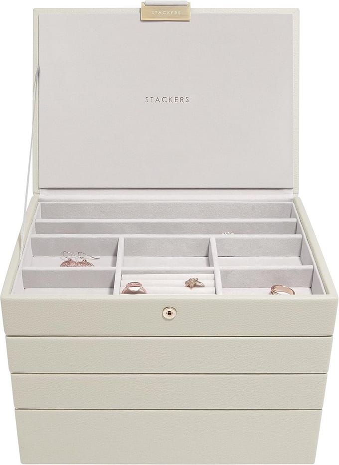 Luxe Sieradendoos Set van 4 voor Ringen, Oorbellen en Horloges