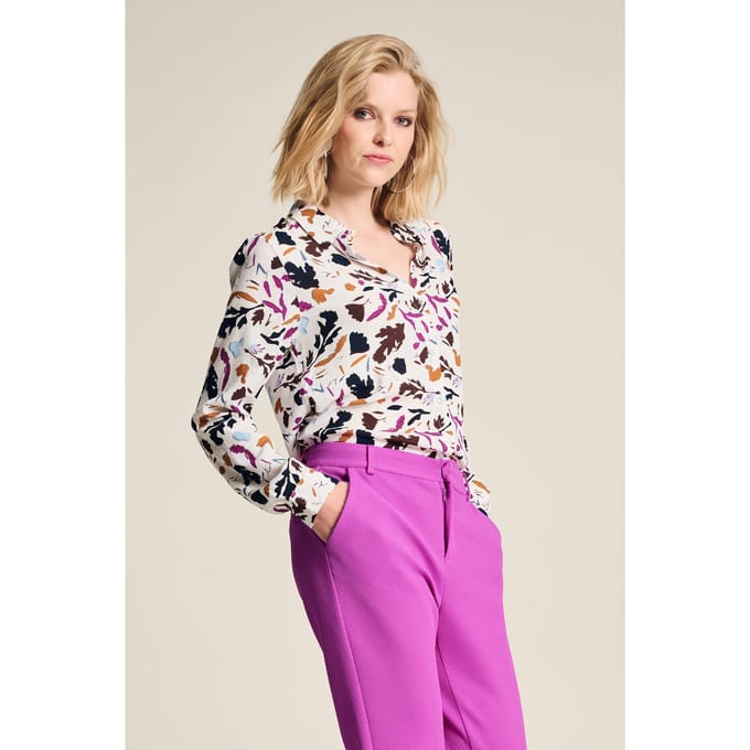 POM Amsterdam Blouse - Mila Featherfest Ecru Größe: 34 | Blusen Outlet | Damen | Braun