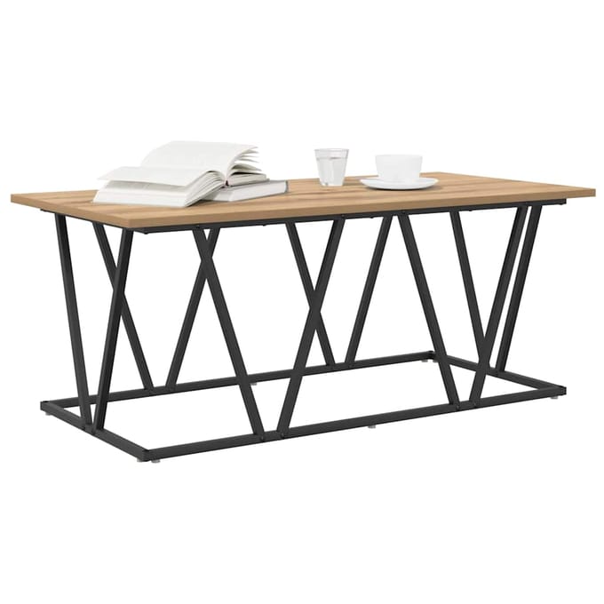 vidaXL - Salontafel - Artisan - Eiken - 100 - x - 50 - x - 40 - cm