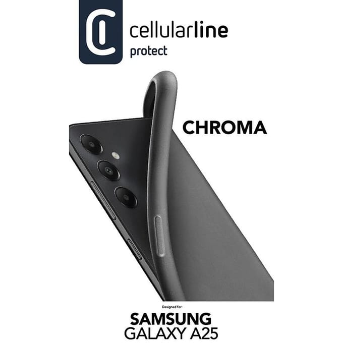Cellularline Chroma Case - Etui Samsung Galaxy A25 5G (Czarny)