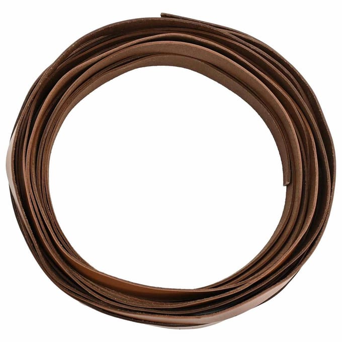 vidaXL - Leren - riem - 1 - Bruin - 200 - x - 1 - cm - Leer