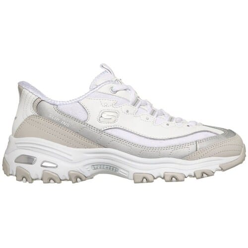 Skechers D LITES-SMOOTH NOSTALGIA Dames Instappers - Wit / Zilver