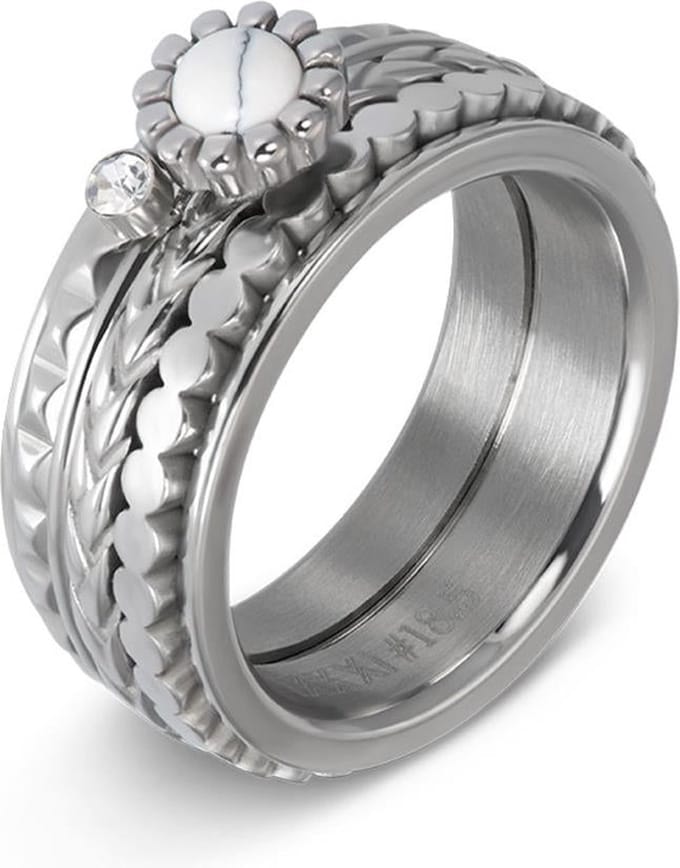 iXXXi invulring Inspired White R05902 Goud, Zilver, Rosé (2MM)