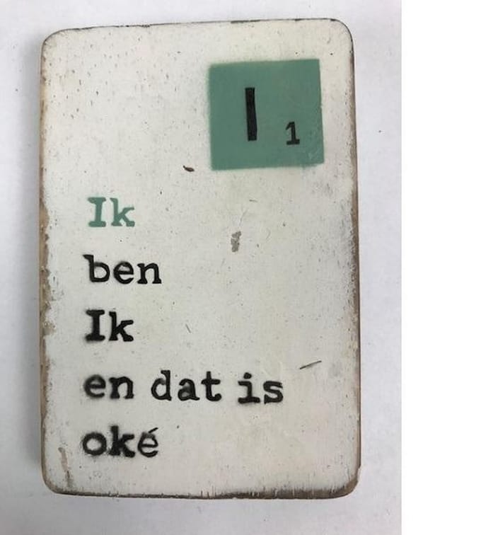 Houten Magneet 6x9 cm Ik