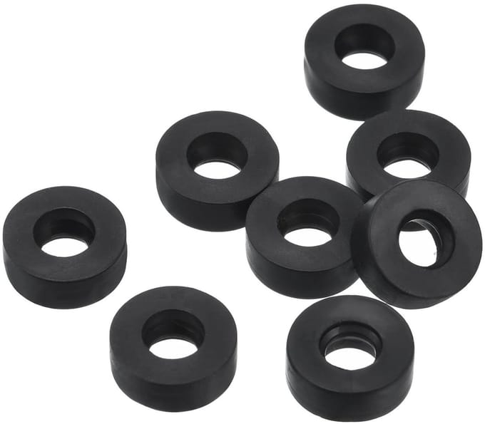Set van 8 platte rubberen ringen, 5 mm dik, 12 mm binnendiameter, afdichtringen voor kranen en waterslangen