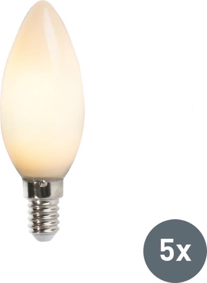 LUEDD Set van 5 E14 LED kaarslampen B35 2W 180 lm 2350K