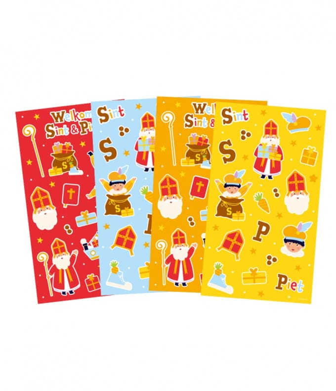 Sinterklaas stickervellen - 4 vellen