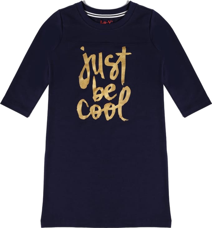 La V sweatjurk Pippa donker blauwe  152