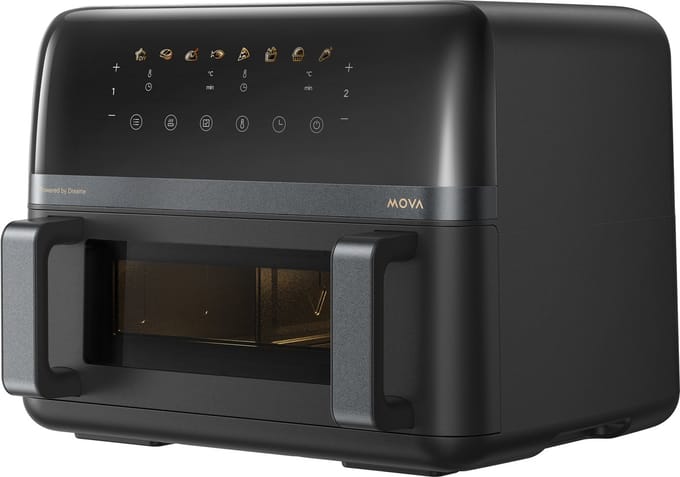 MOVA Tech FD20 PRO Dubbel 9 l Vrijstaand 2700 W Heteluchtfriteuse Zwart