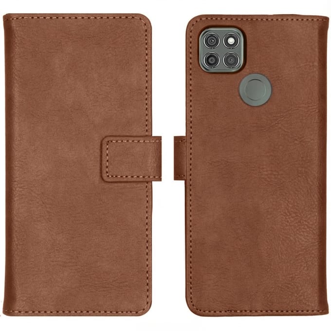 imoshion Luxe Bookcase voor de Motorola Moto G9 Power - Bruin