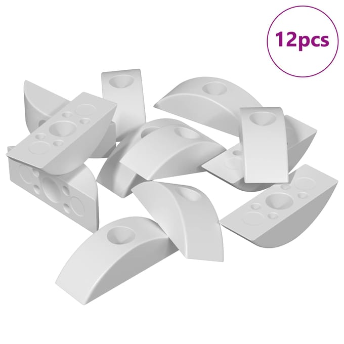 vidaXL - Halve - maan - Ringen - 12 - st - Wit - M6 - Polypropyleen