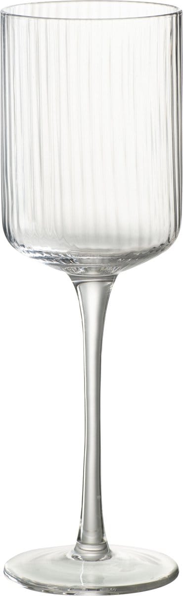 J-Line wijnglas Ralp - glas - transparant - 6 stuks