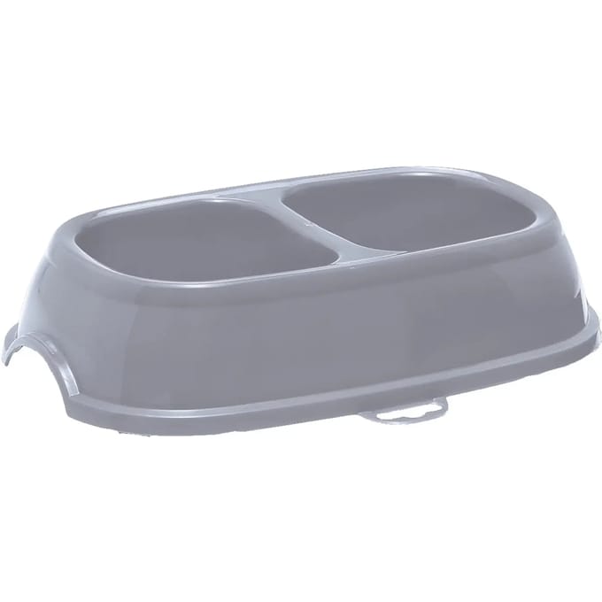 Dubbele anti-slip plastic voerbak voor honden Zolux