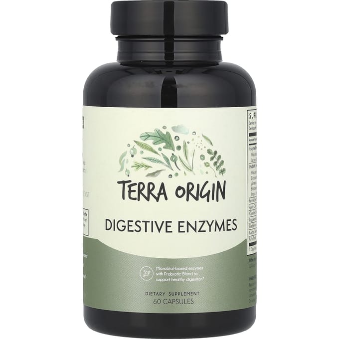 Terra Origin, Enzymes digestives, 60 capsules