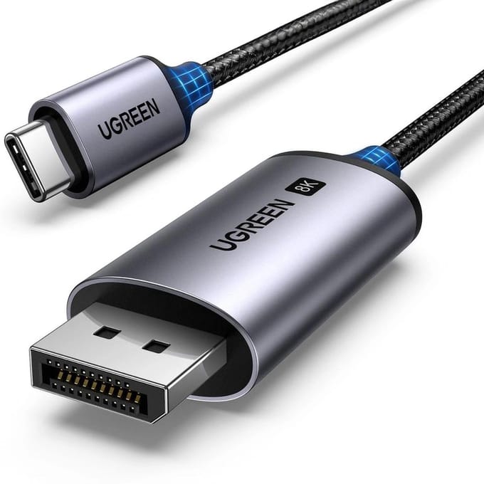 Ugreen - CM556 - kabel met USB-C en DisplayPort 8K connectoren, - 1 - m - lang - grijs