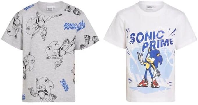 Sonic Prime - 2x T-shirts - Maat 116/122