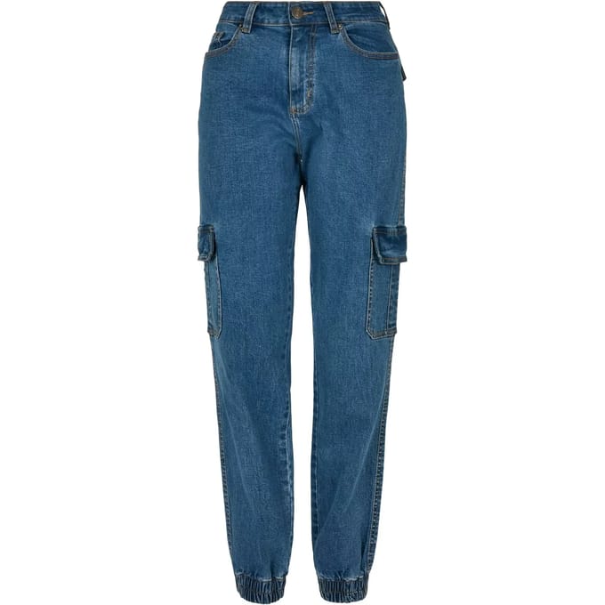 Urban Classics - Organic Stretch Denim Cargobroek - Taille, 29 inch - Blauw