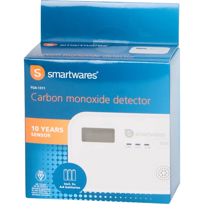 Smartwares PD-8826 Koolmonoxidemelder FGA-1311 - Display - 10 Jaar Sensor - Vervangbare Batterij