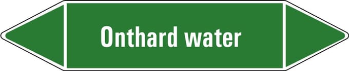 Onthard water leidingmarkering op vel 179 x 37 mm - 5 per vel