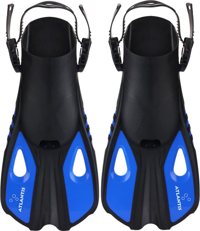 Atlantis Snapper - Zwemvliezen - Flippers - Kinderen - Zwart/Blauw - 34-38