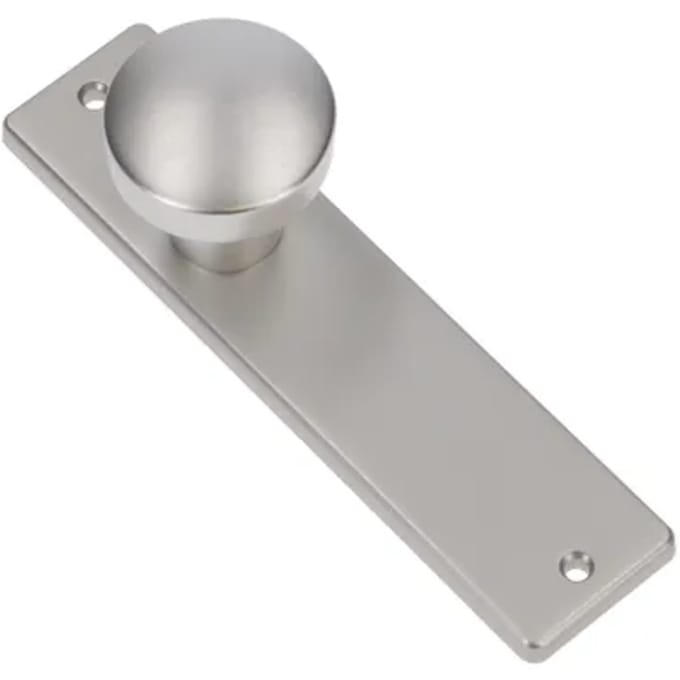 Ami Deurkruk Op Schild Knop Recht - Aluminium - Blind - Schild 178x43 Mm