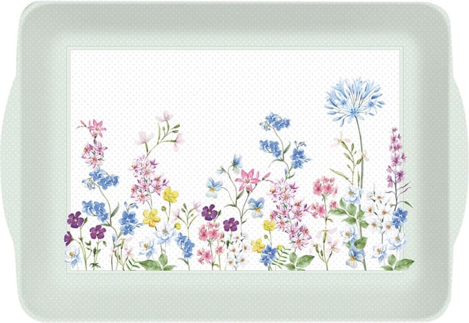 Dekoratief | Dienblad m/handvaten 'Floraison', pvc, 46x32cm | A231050