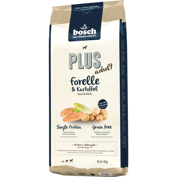 bosch Plus Forel & Aardappel Hondenvoer - 12,5 kg
