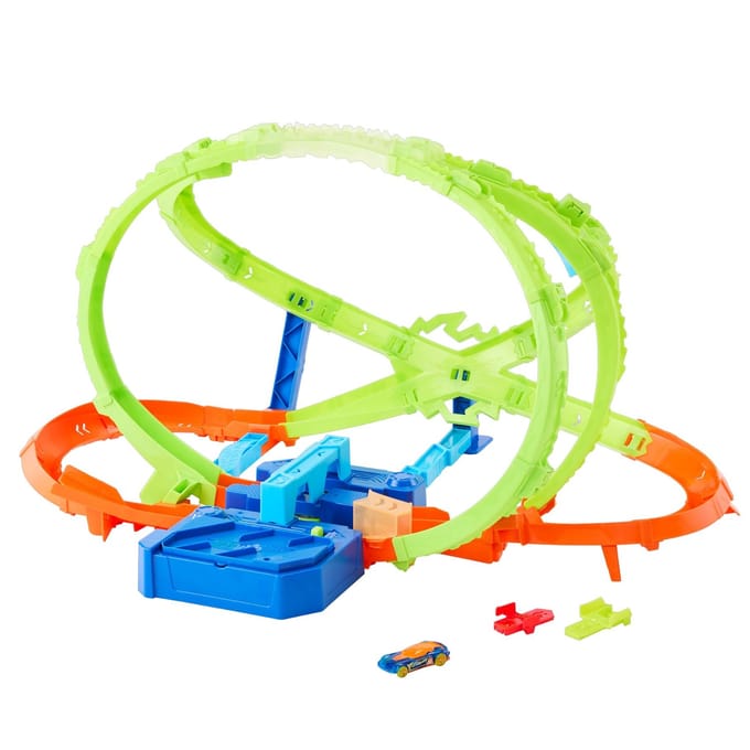 Hot Wheels Stunt Tracks Hypersphere Crash - Met 1 metalen auto